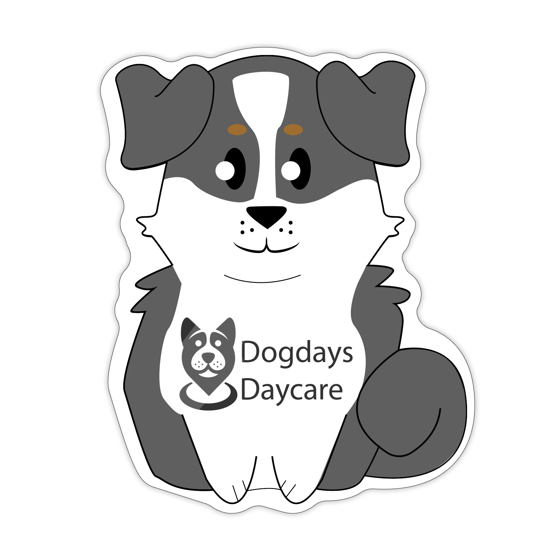 DOG5-20         - Dog Shaped NoteKeeper™ Magnet 20 Mil                             